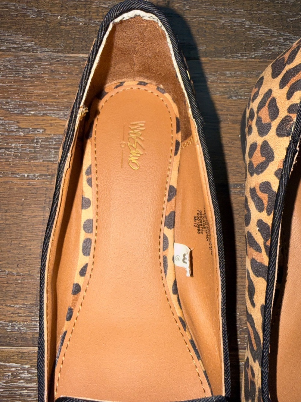 Mossimo Leopard Print Smoking Flats Loafers Size 5.5 Animal Print Slip-On Shoes - Picture 2 of 16